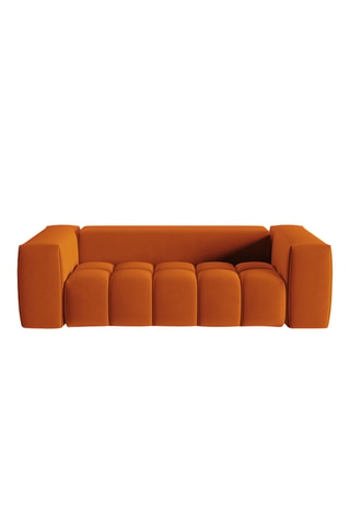 Canapé modulable Verona - Rouge brique - 3 places - En tissu velours
