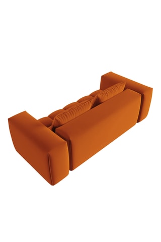 Canapé modulable Verona - Rouge brique - 3 places - En tissu velours