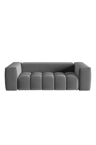 Canapé modulable Verona - Gris foncé - 3 places - En tissu velours