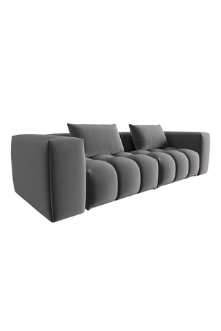 Canapé modulable Verona - Anthracite - 3 places - En tissu velours