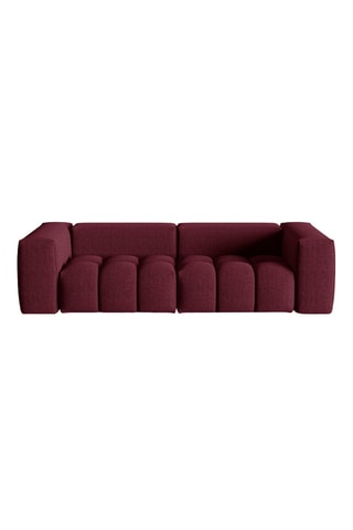 Canapé modulable Verona - Bordeaux - 3 places - En tissu structurel