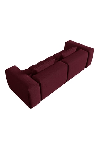 Canapé modulable Verona - Bordeaux - 3 places - En tissu structurel
