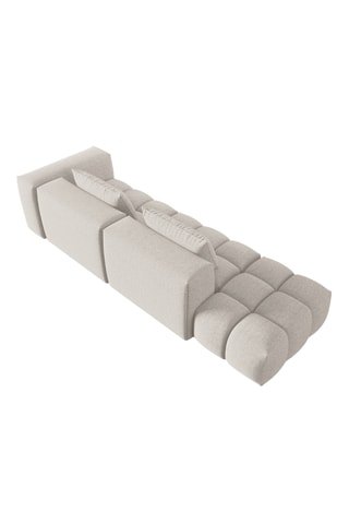 Canapé modulable Verona - Beige - 4 places - En tissu structurel