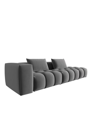 Canapé d’angle droit modulable Verona - Gris foncé - 4 places - En tissu velours
