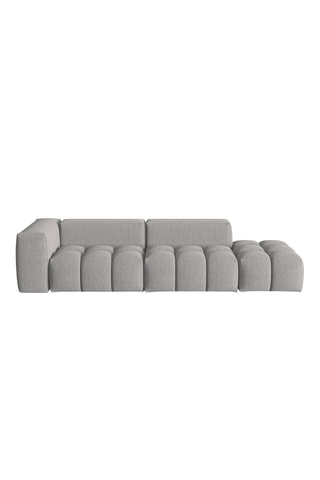 Canapé d’angle droit modulable Verona - Gris foncé - 4 places - En tissu structurel