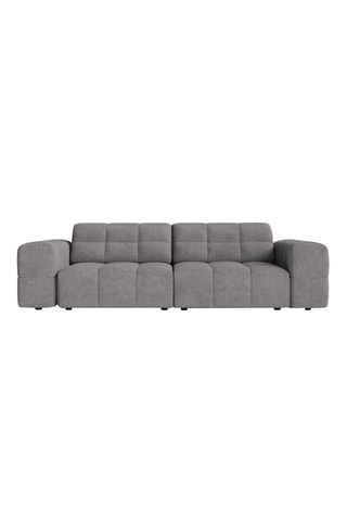 Canapé Chicago - Gris clair - 3 places - En tissu chenille