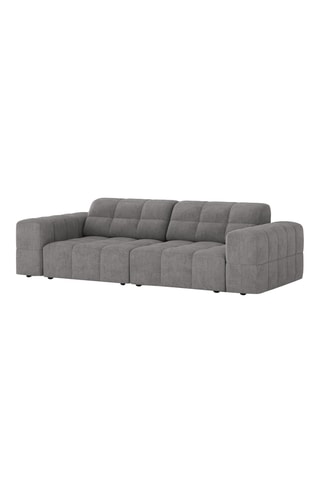 Canapé Chicago - Gris clair - 3 places - En tissu chenille