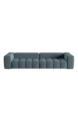 Canapé modulaire Verona - Bleu cobalt - 5 places - En tissu velours
