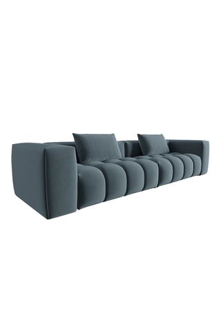 Canapé modulaire Verona - Bleu cobalt - 5 places - En tissu velours