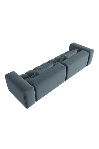 Canapé modulaire Verona - Bleu cobalt - 5 places - En tissu velours