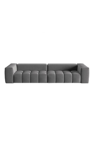Canapé modulaire Verona - Gris foncé - 5 places - En tissu velours