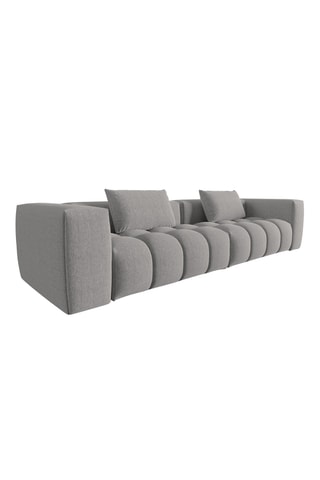 Canapé modulaire Verona - Gris foncé - 5 places - Tissu struturel