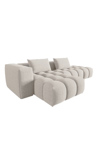Canapé d’angle gauche modulable Verona - Beige - 4 places - Tissu velours
