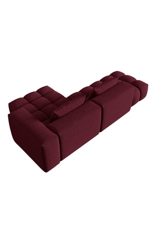 Canapé d'angle modulable Verona - Bordeaux - 4 places - En tissu structurel