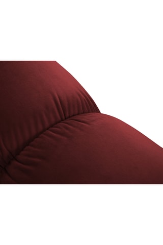 Canapé modulable gauche Cortina - Rouge - 4 places - En toucher velours