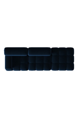 Canapé modulable droit Cortina - Bleu roi - 4 places - En toucher velours