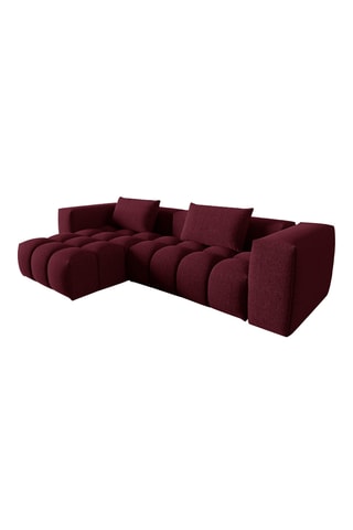 Canapé d'angle modulable Verona - Bordeaux - 3 places - En tissu structurel
