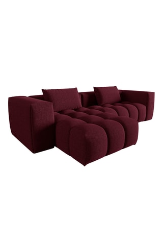 Canapé d'angle modulable Verona - Bordeaux - 3 places - En tissu structurel