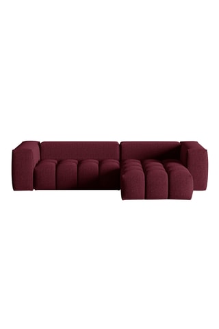 Canapé d'angle modulable Verona - Bordeaux - 3 places - En tissu structurel