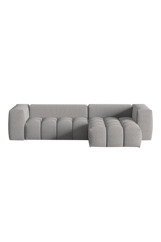 Canapé d'angle modulable Verona - Gris - 3 places - En tissu structurel
