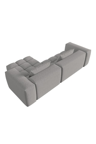 Canapé d'angle modulable Verona - Gris - 3 places - En tissu structurel