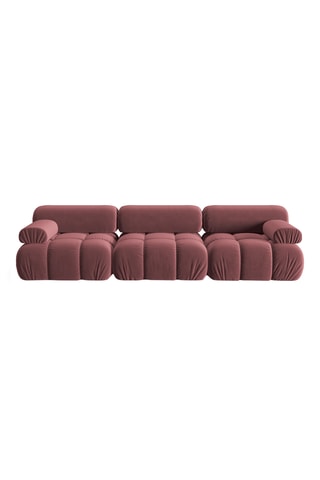 Canapé modulaire Cortina - Rose - 3 places - Toucher velours