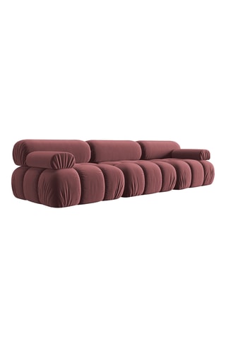 Canapé modulaire Cortina - Rose - 3 places - Toucher velours