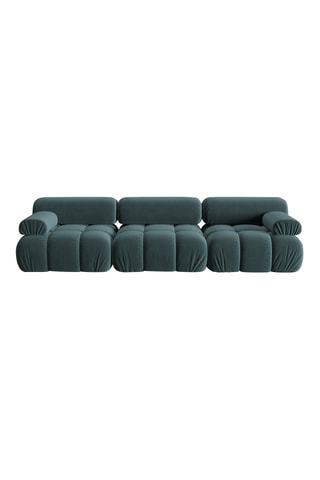 Canapé modulaire Cortina - Turquoise - 3 places - Toucher velours
