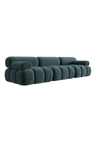 Canapé modulaire Cortina - Turquoise - 3 places - Toucher velours