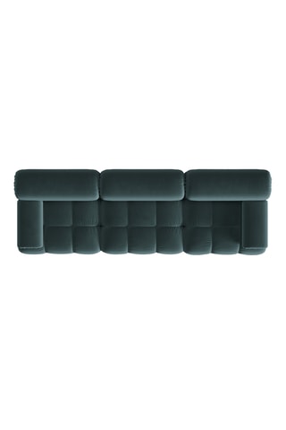 Canapé modulaire Cortina - Turquoise - 3 places - Toucher velours