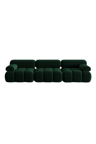 Canapé modulaire Cortina - Vert foncé - 3 places - Toucher velours