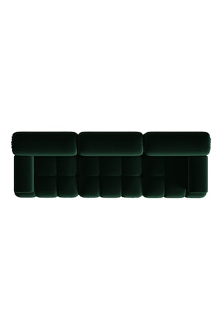 Canapé modulaire Cortina - Vert foncé - 3 places - Toucher velours