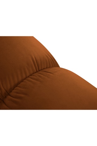 Canapé modulaire Cortina - Rouge brique - 3 places - Toucher velours