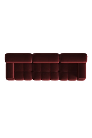 Canapé modulaire Cortina - Rouge - 3 places - Toucher velours