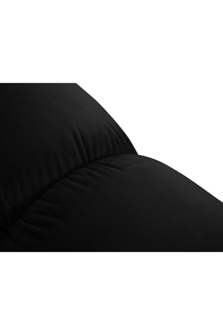 Canapé modulaire Cortina - Noir - 3 places - Toucher velours