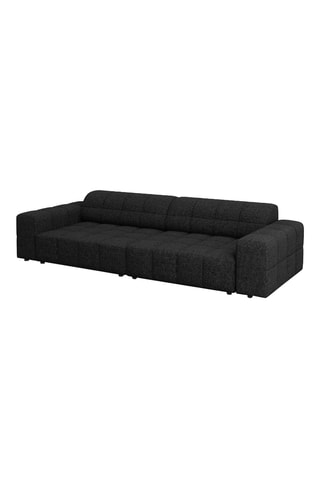 Canapé Chicago - Noir - 4 places - En polyester