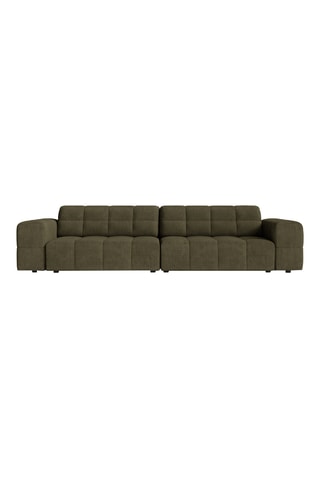 Canapé Chicago - Vert olive foncé - 4 places - En tissu chenille