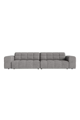 Canapé Chicago - Gris clair - 4 places - En tissu chenille
