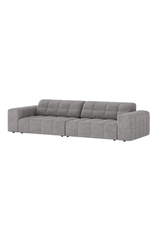 Canapé Chicago - Gris clair - 4 places - En tissu chenille
