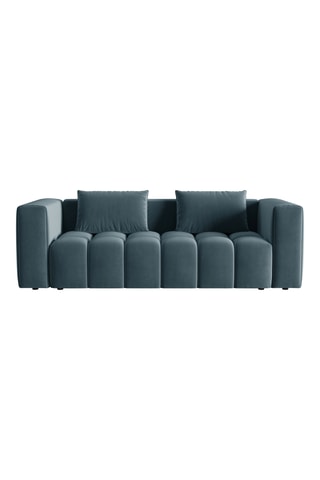 Canapé convertible Verona - Bleu cobalt - 3 places - En tissu velours