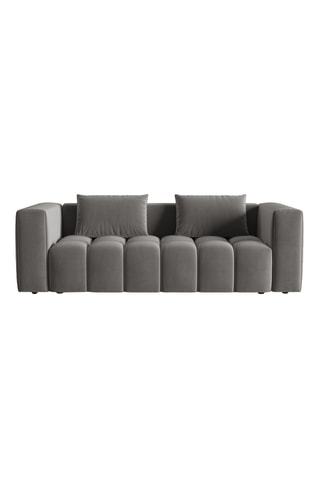 Canapé convertible Verona - Gris foncé - 3 places - En tissu velours