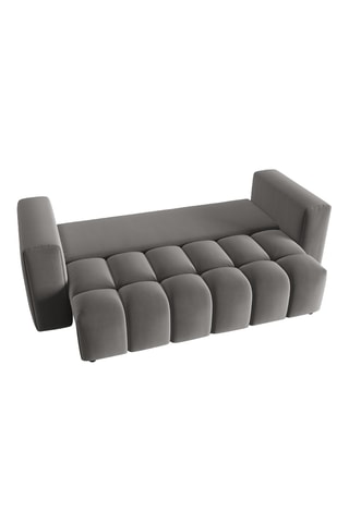 Canapé convertible Verona - Gris foncé - 3 places - En tissu velours