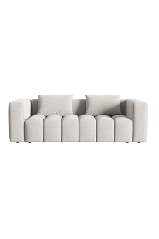 Canapé convertible Verona - Beige - 3 places - En tissu structurel