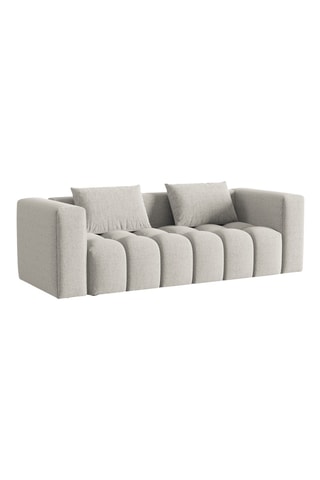 Canapé convertible Verona - Beige - 3 places - En tissu structurel