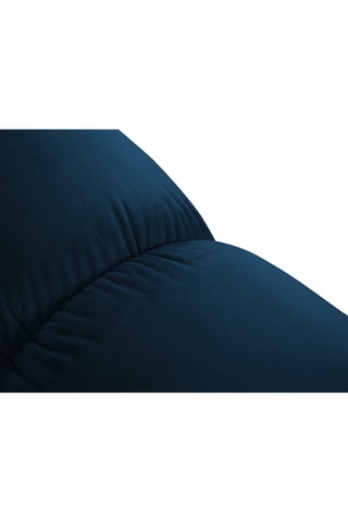 Canapé d’angle gauche modulable Cortina - Bleu roi - 4 places - En tissu velours