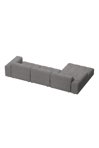 Canapé d’angle gauche Chicago - Gris clair - 4 places - En tissu chenille