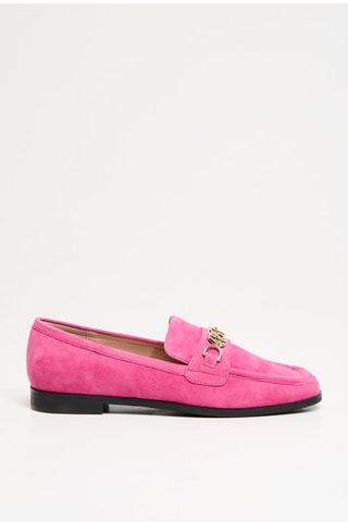 Mocassins en nubuck - Fuchsia