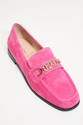 Mocassins en nubuck - Fuchsia