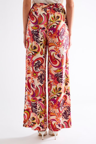 Pantalon taille haute - Rouge