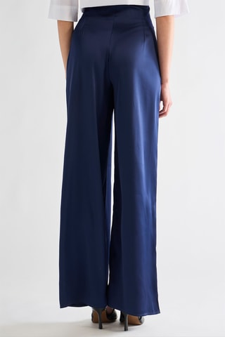 Pantalon taille haute - Bleu marine